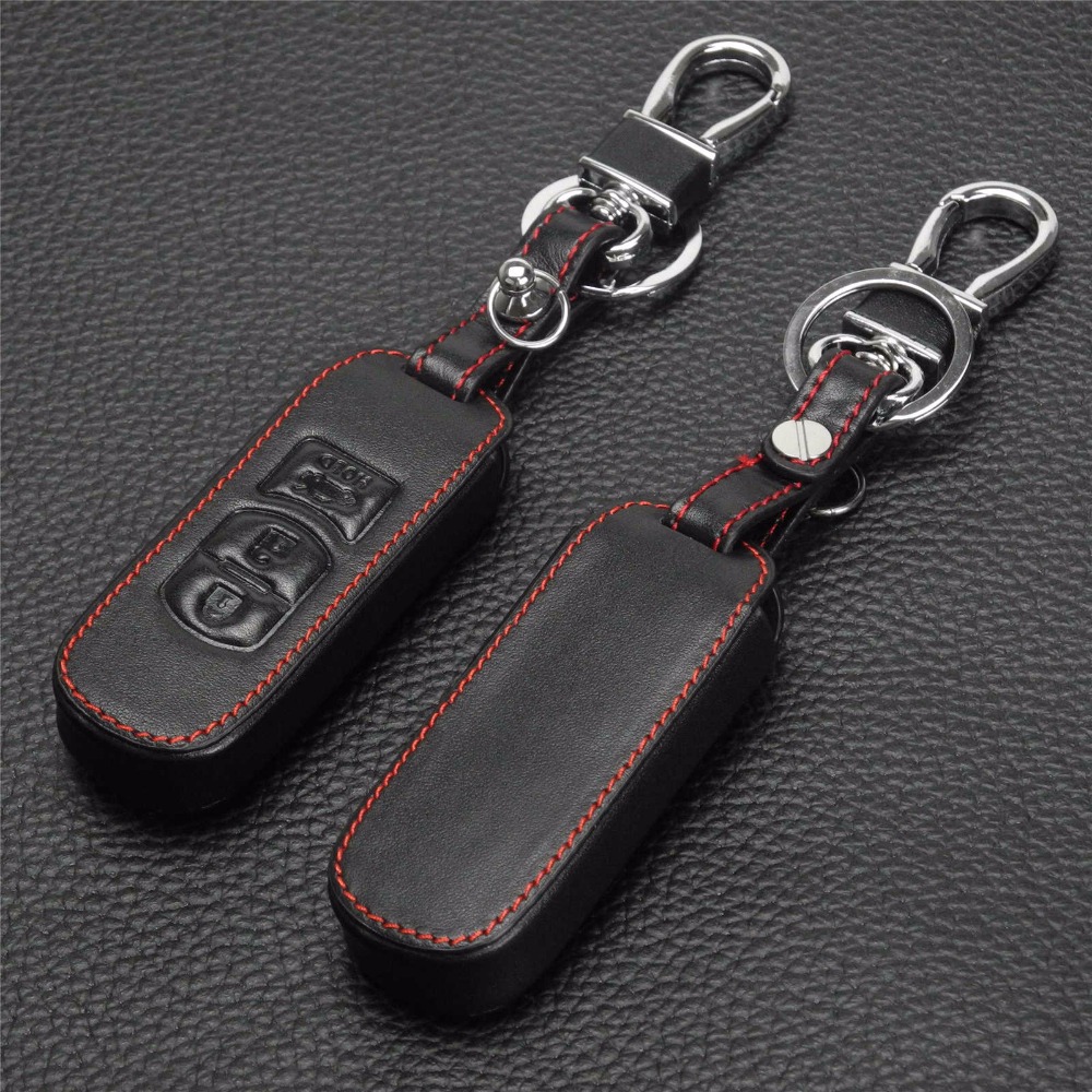   3 ư ڵ Ű ü ̽ Ŀ  2 3 5 6 8 Atenza CX5 CX-7 CX-9 MX-5 RX Ʈ Ű/Leather Remote 3 Buttons Car Key Chain Case Cover For Mazda 2 3 5 6 8